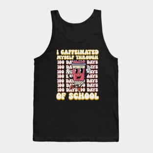 Coffee Lovers 100 Days Of School Celebration Party Tank Top